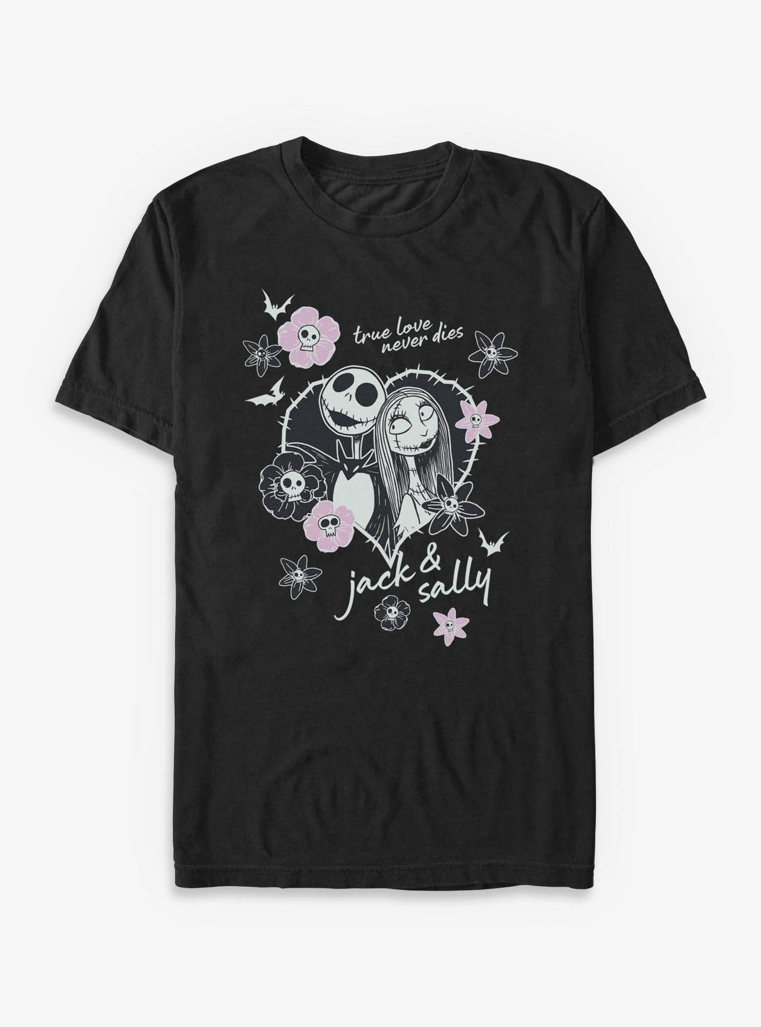 Disney The Nightmare Before Christmas Heart Jack And Sally - Black image 0