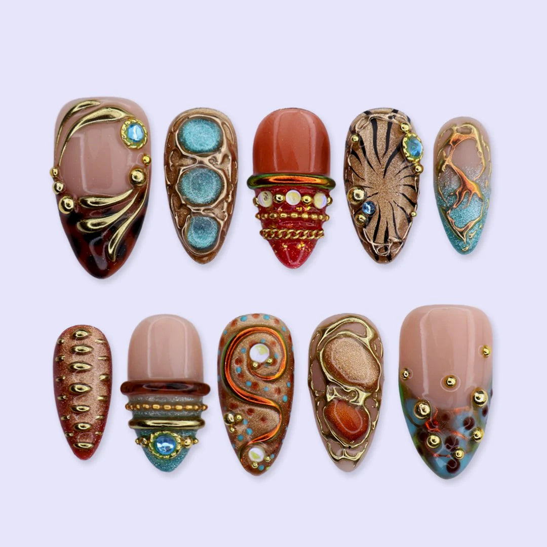 Gilded Dynasty Press On Nails False Nails