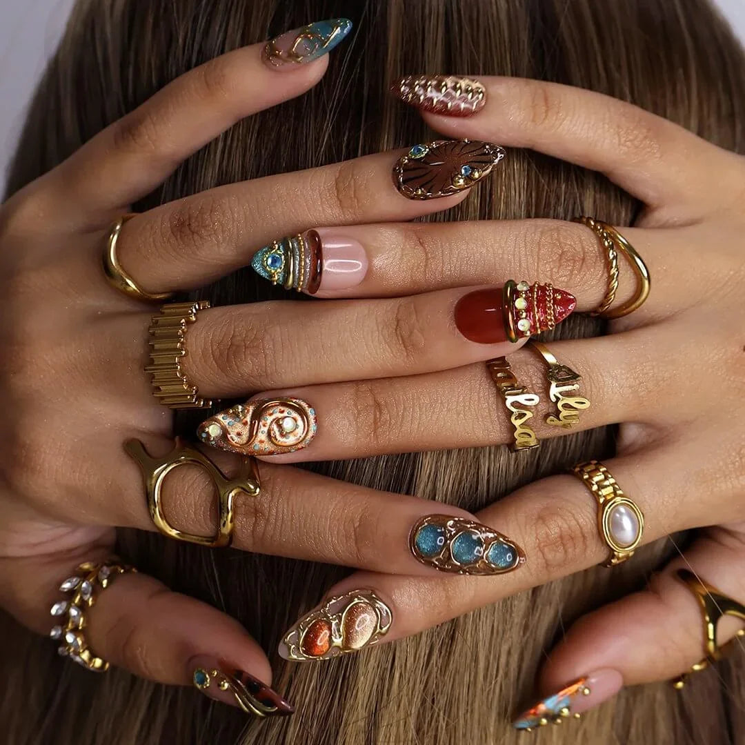 Gilded Dynasty Press On Nails False Nails