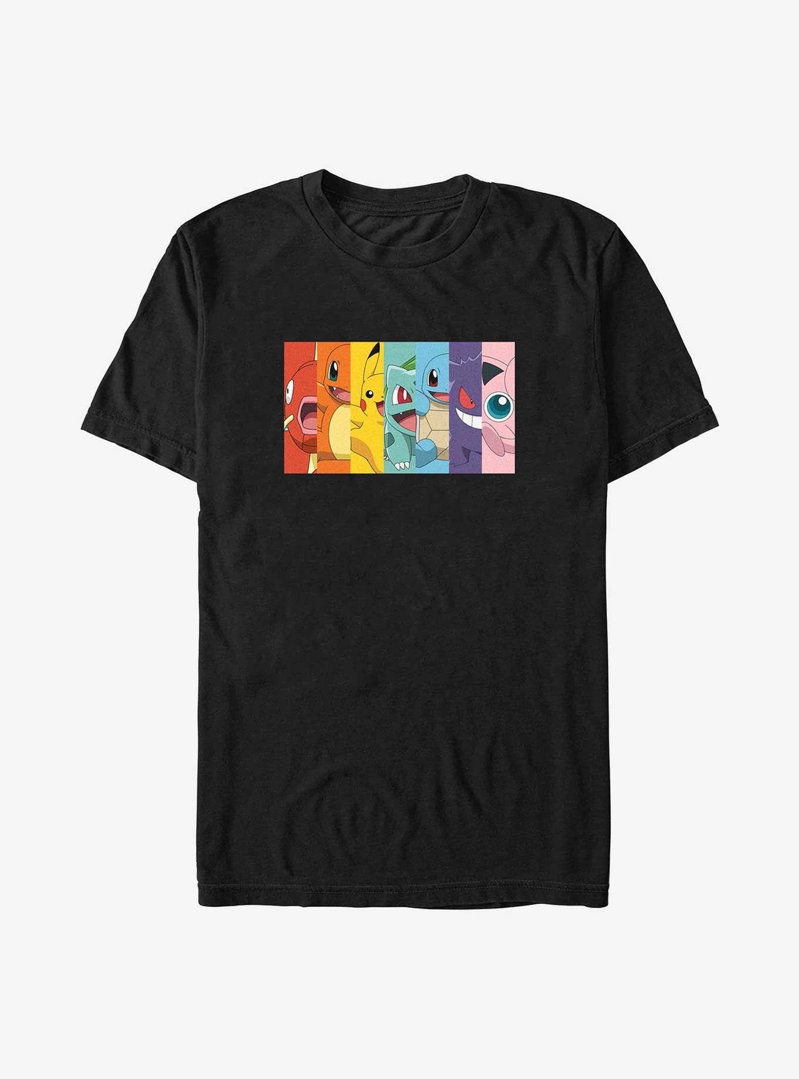 Pokemon Rainbow Split Face Big & Tall T-Shirt image 0