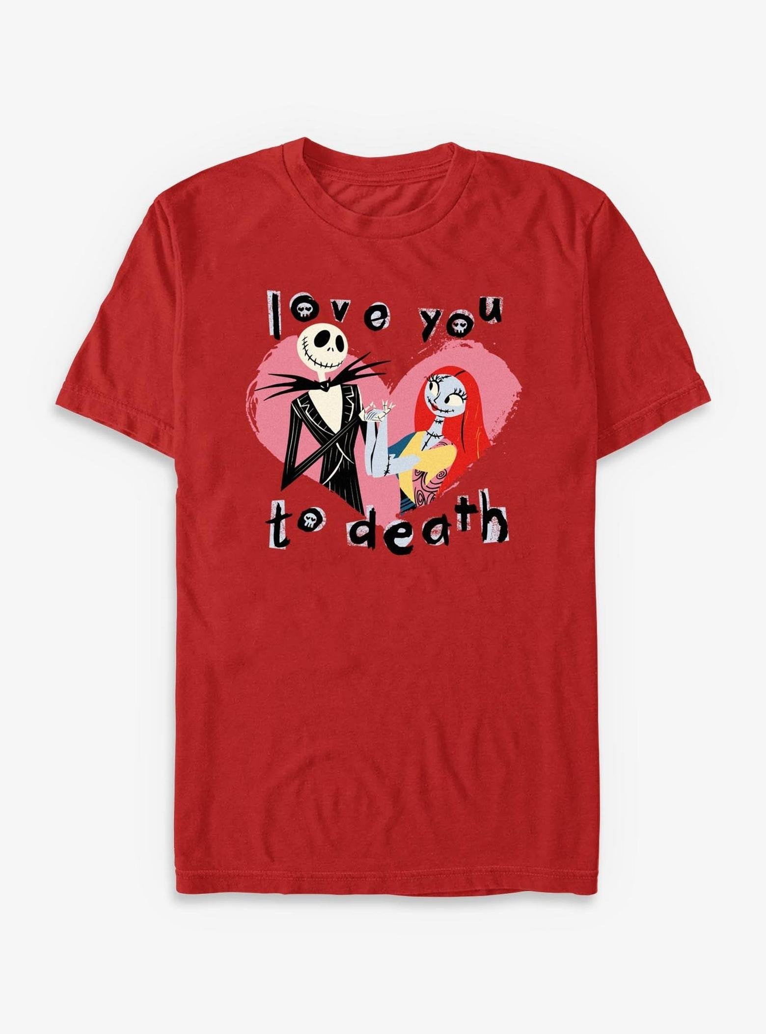 Disney The Nightmare Before Christmas Jack & Sally Love You To Death - Red image 0