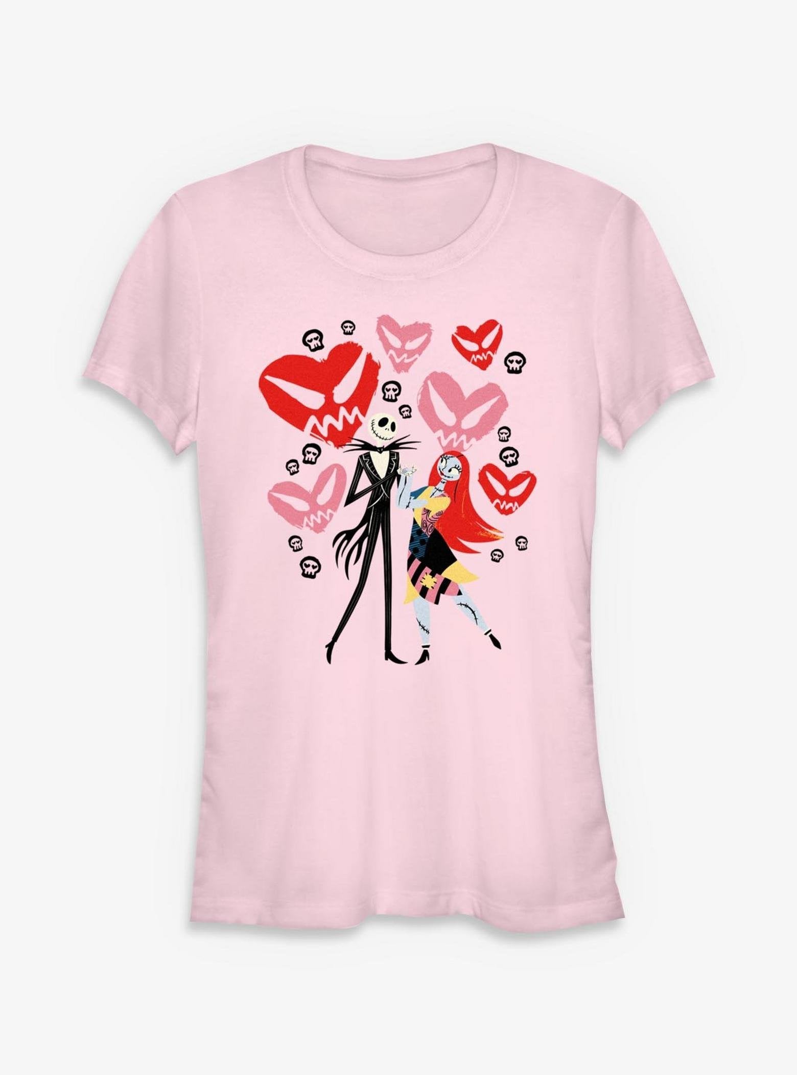 Disney The Nightmare Before Christmas Jack & Sally Creepy Hearts - Drk Htr image 0
