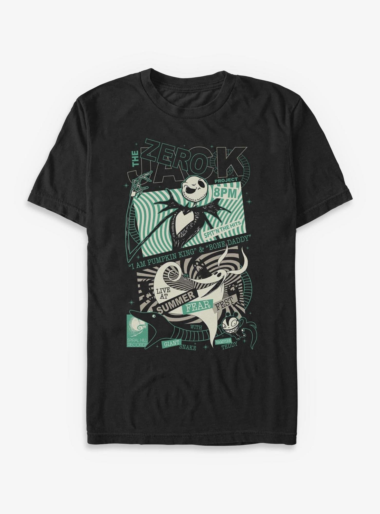 Disney The Nightmare Before Christmas Jack & Zero Poster - Black image 0