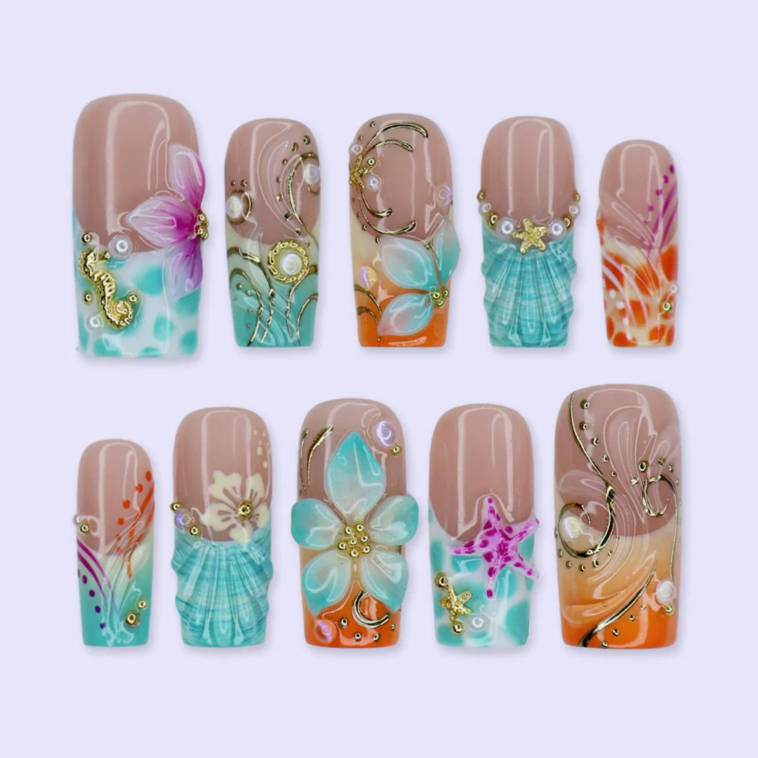 Under The Sea Fake Nails
