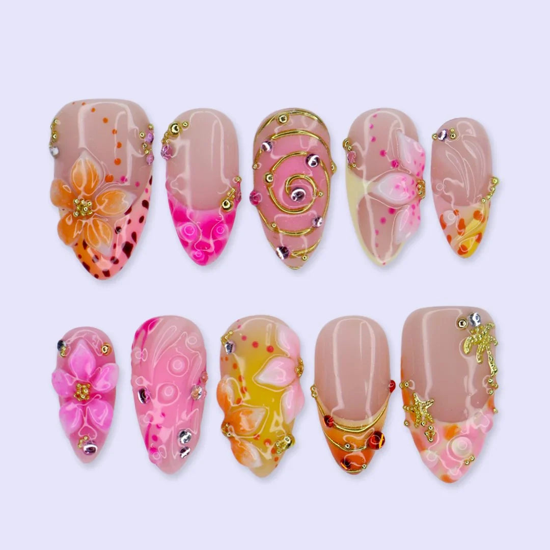 Sun Drunk Fake Nails