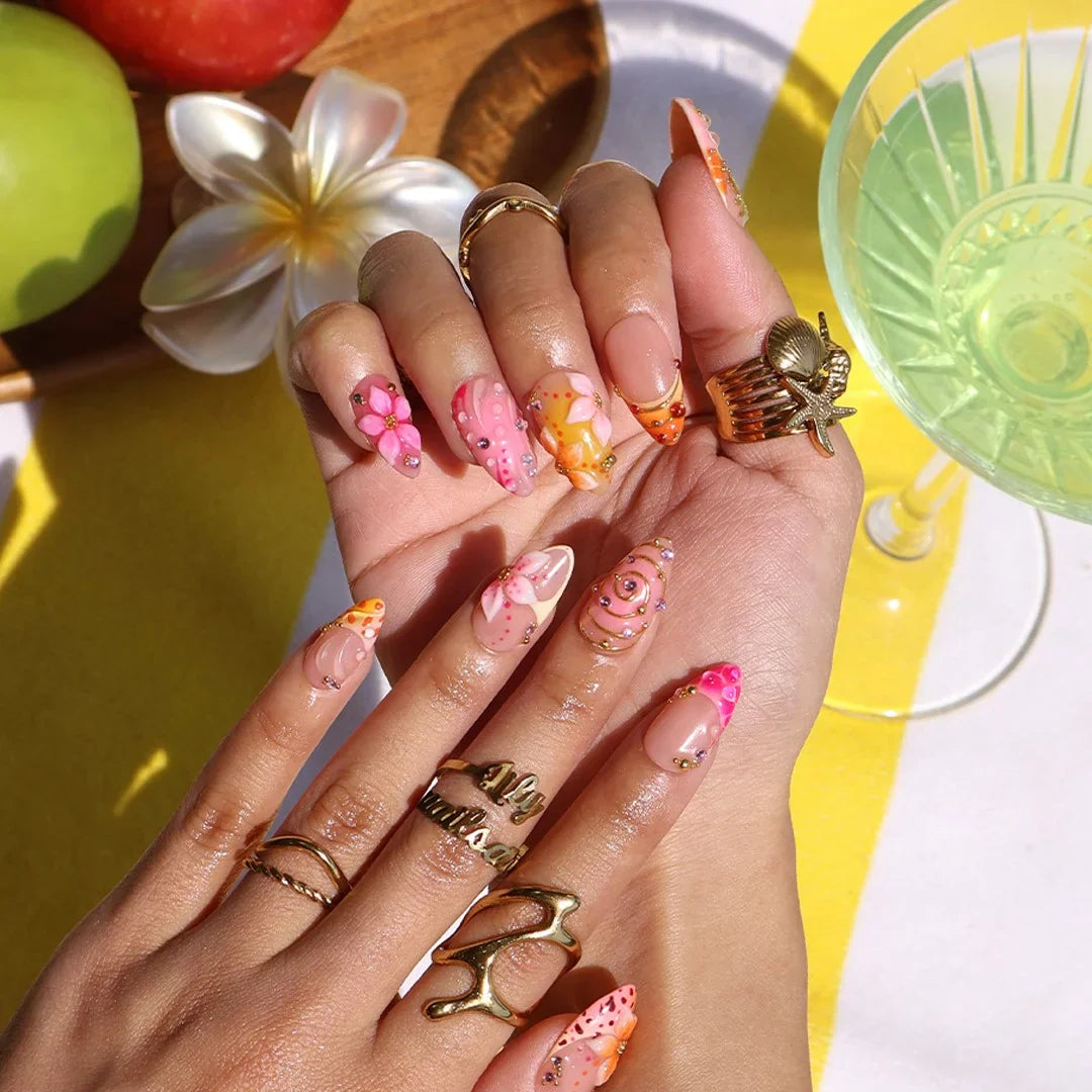 Sun Drunk Fake Nails