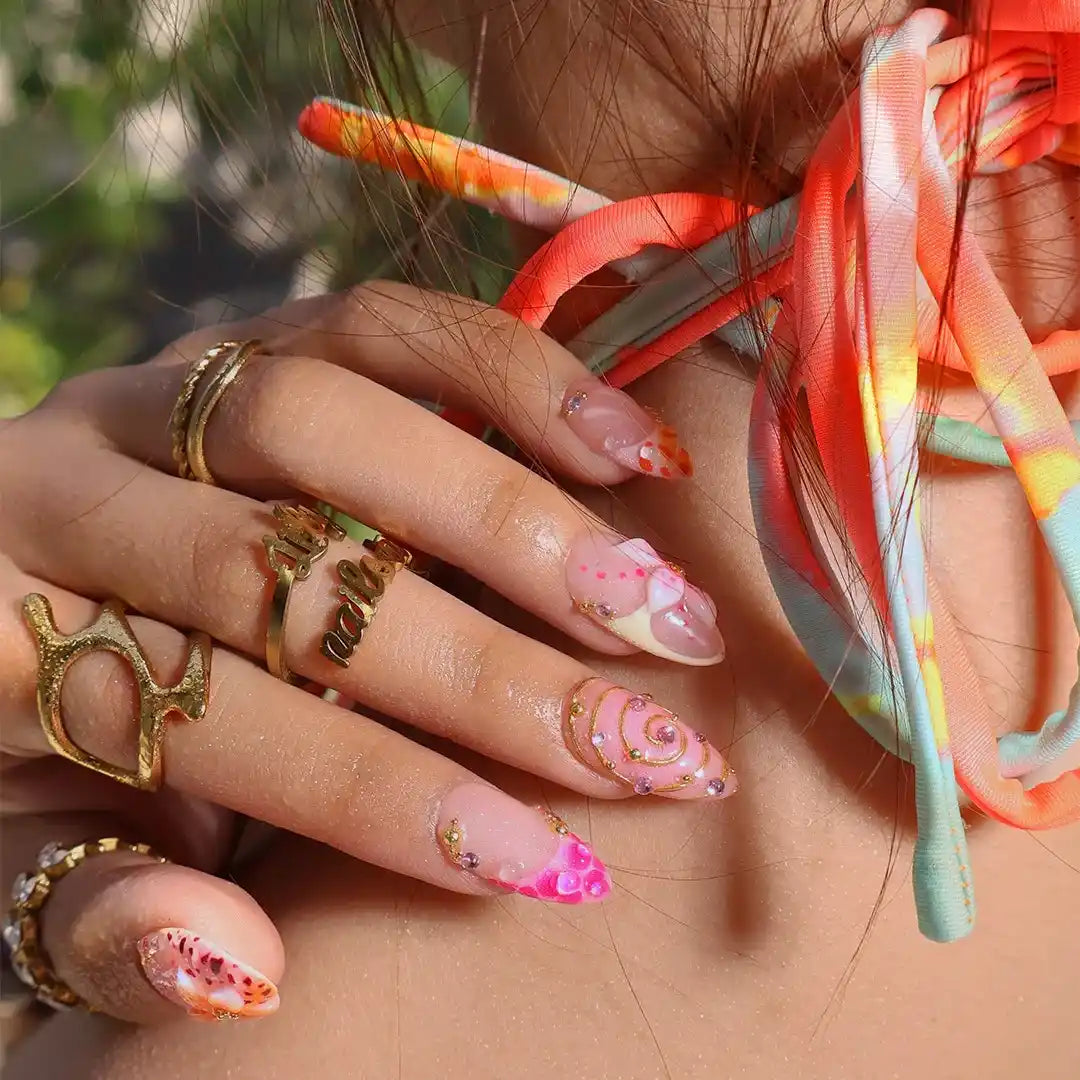 Sun Drunk Fake Nails